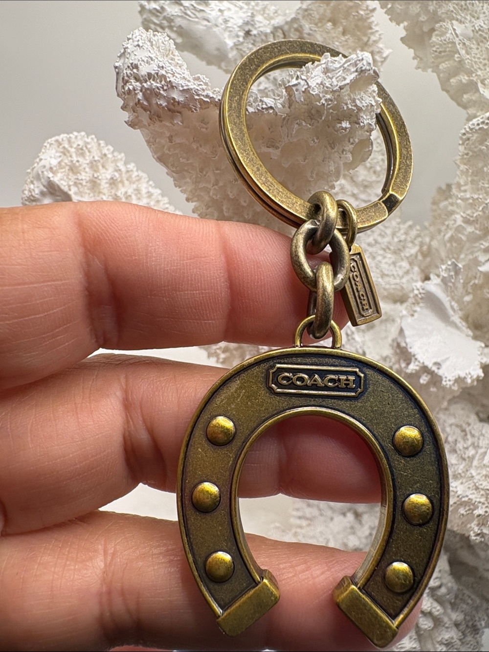 Coach Brass Horseshoe Keyring
